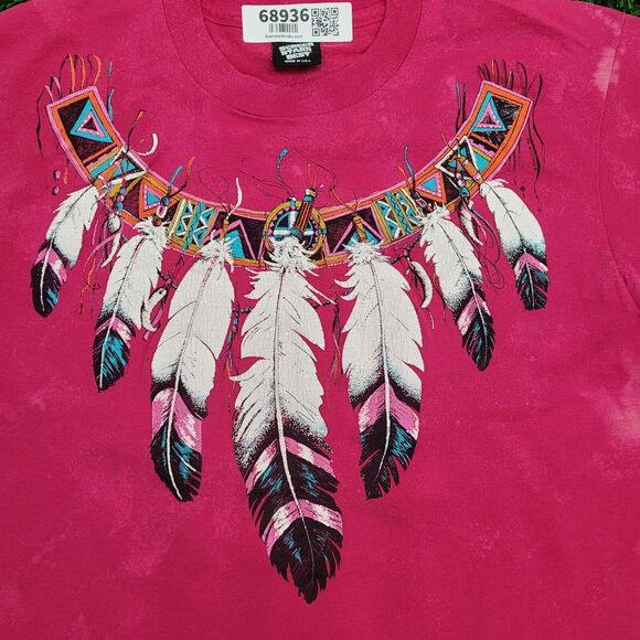 Vintage 80s Screen-Stars Shirt Womens Large 20x25 Pink - Picture 4 of 12